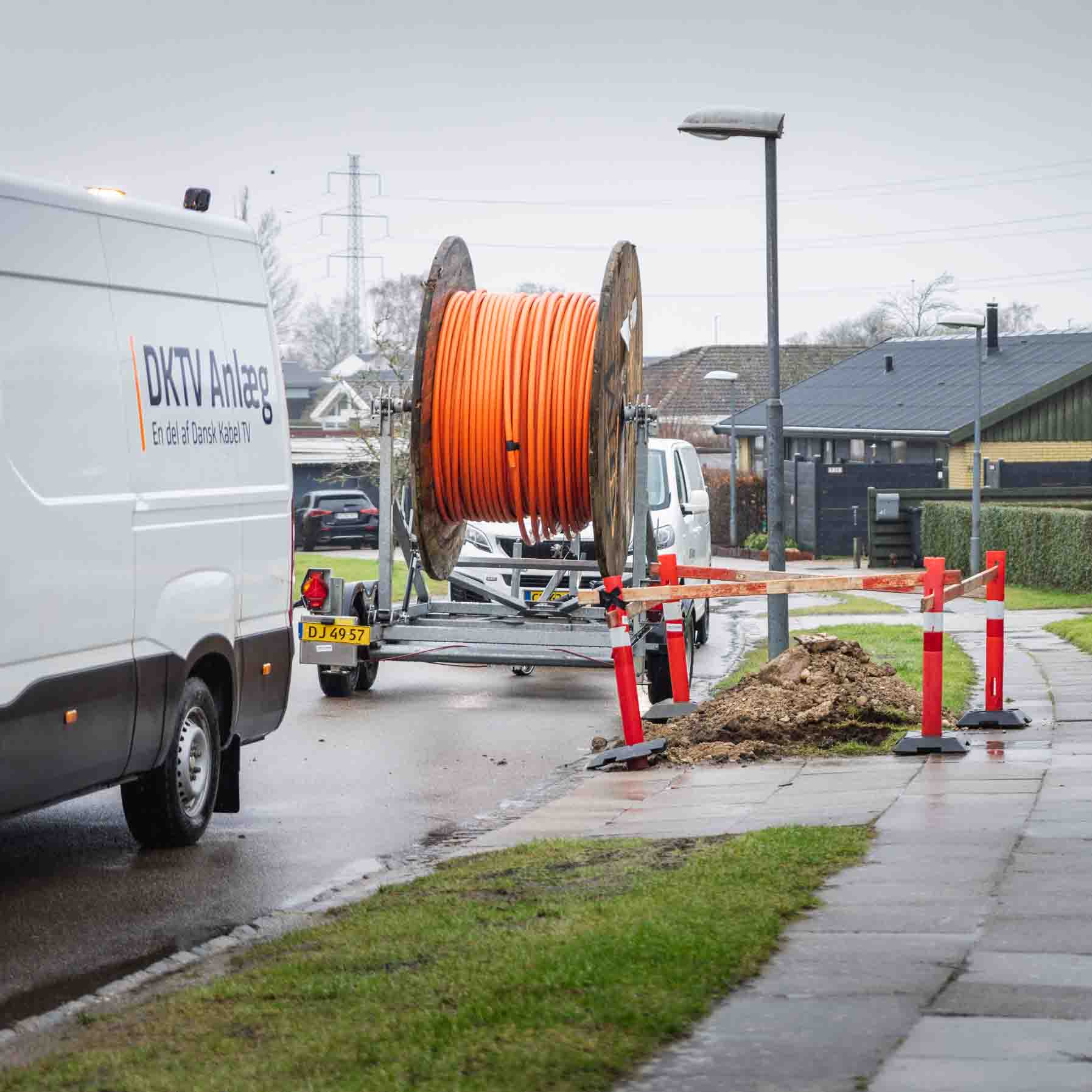 Graveentreprise På Villavej Med Nedgravning